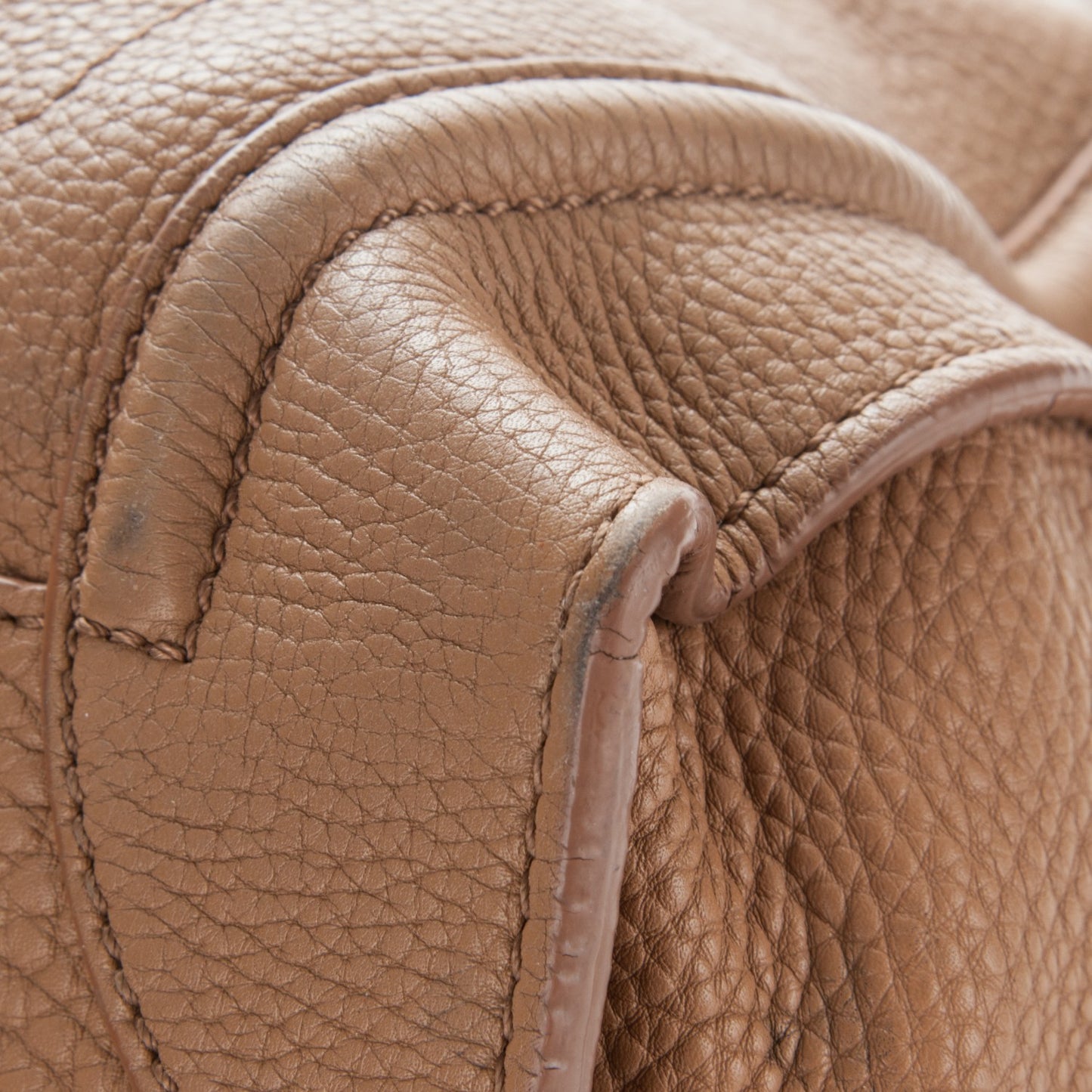 Pebbled Calfskin Mini Luggage Camel