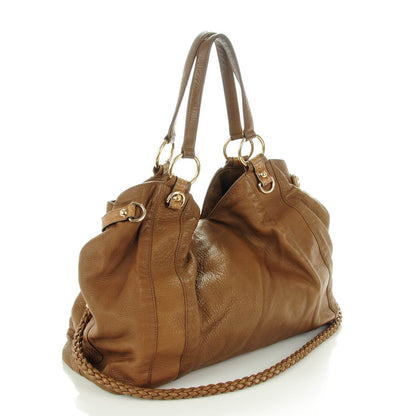 Gucci Pebbled Calfskin G Wave Shoulder Bag Light Brown 3 of 8