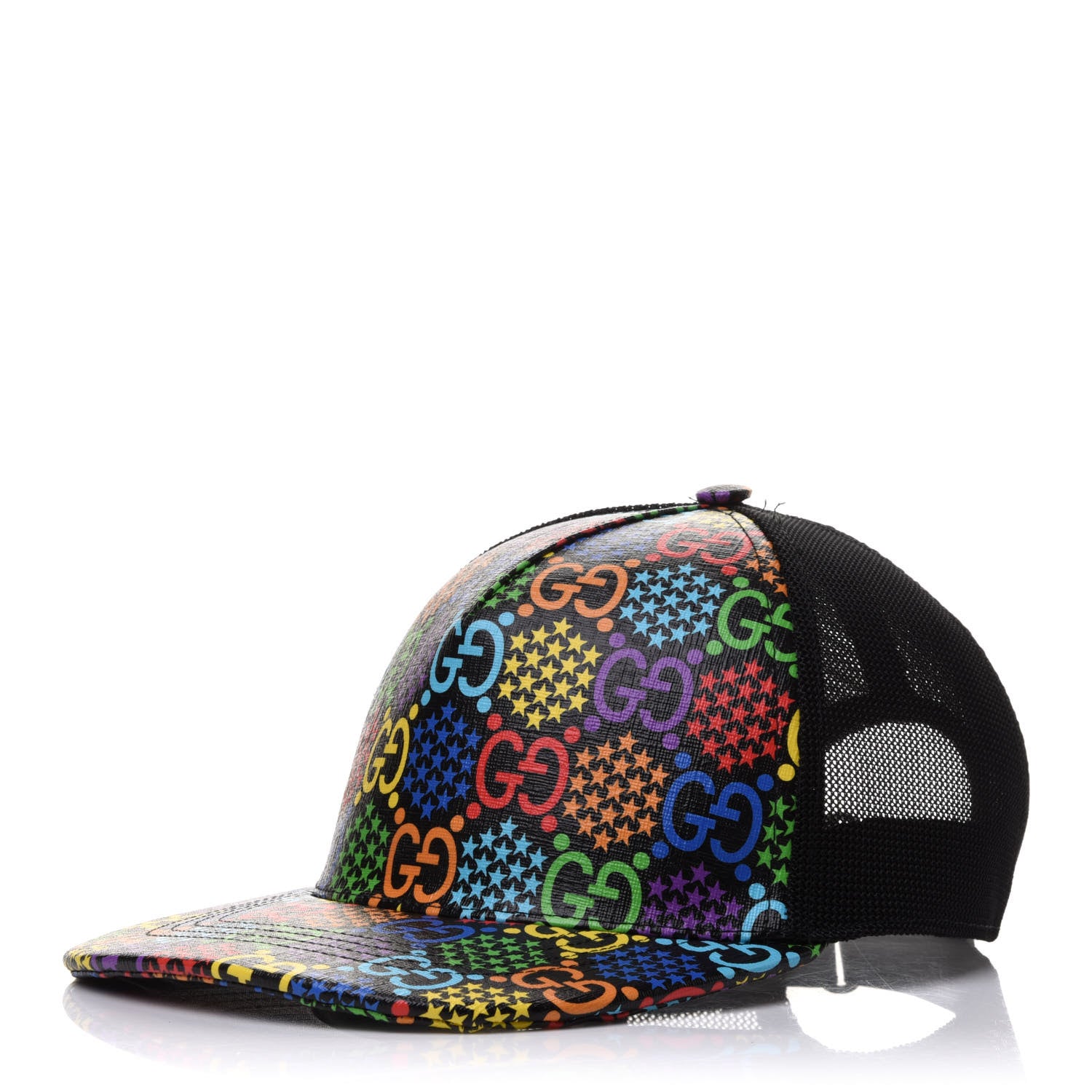 Gucci GG Supreme Monogram Psychedelic Baseball Hat L 59 Black 1 of 9