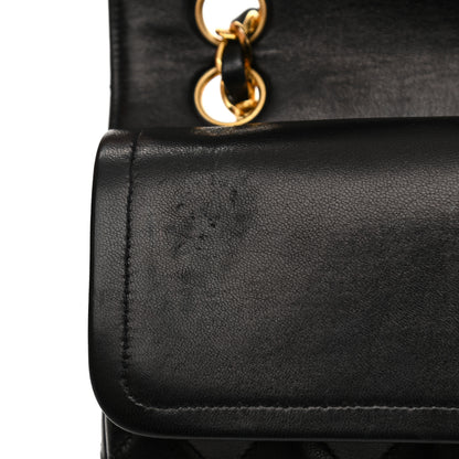 Chanel Lambskin Quilted Medium Double Flap Black 11 of 13