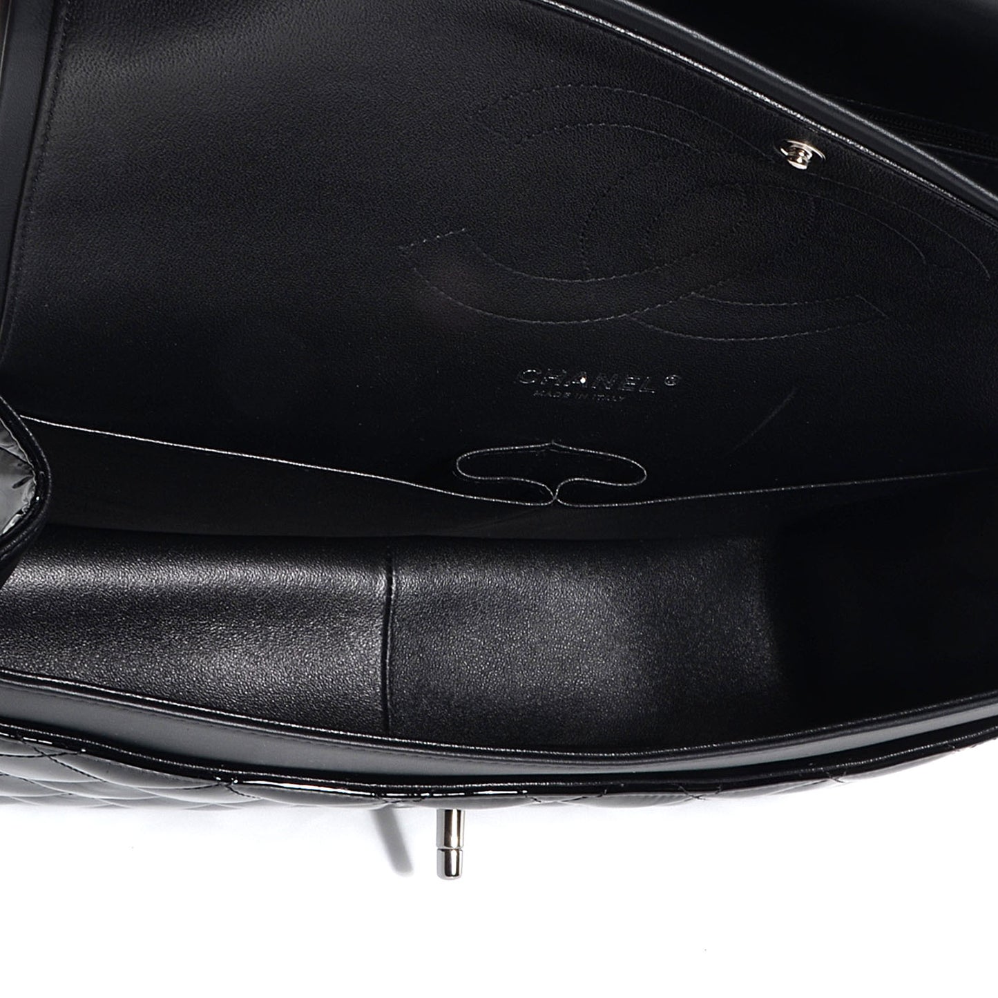 Patent Jumbo Double Flap Black
