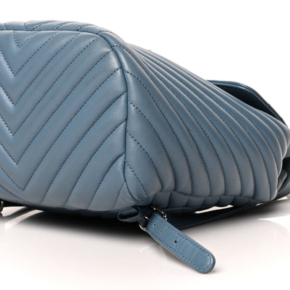 Chanel Calfskin Chevron Quilted Small Urban Spirit Backpack Light Blue 10 of 11