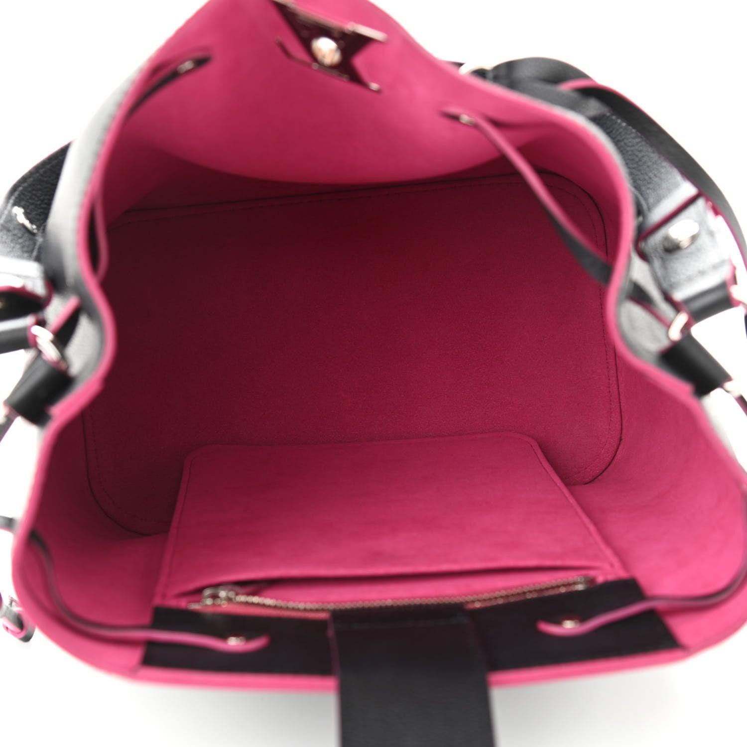 Louis Vuitton Calfskin Lockme Bucket Black 5 of 10