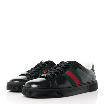 Gucci Crystal GG Monogram Web Womens New Ace Sneakers 37.5 Black 3 of 11