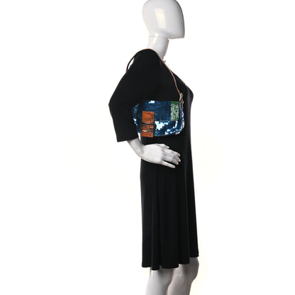 Fendi Lizard Beaded Sequin Baguette Multicolor 2 of 14