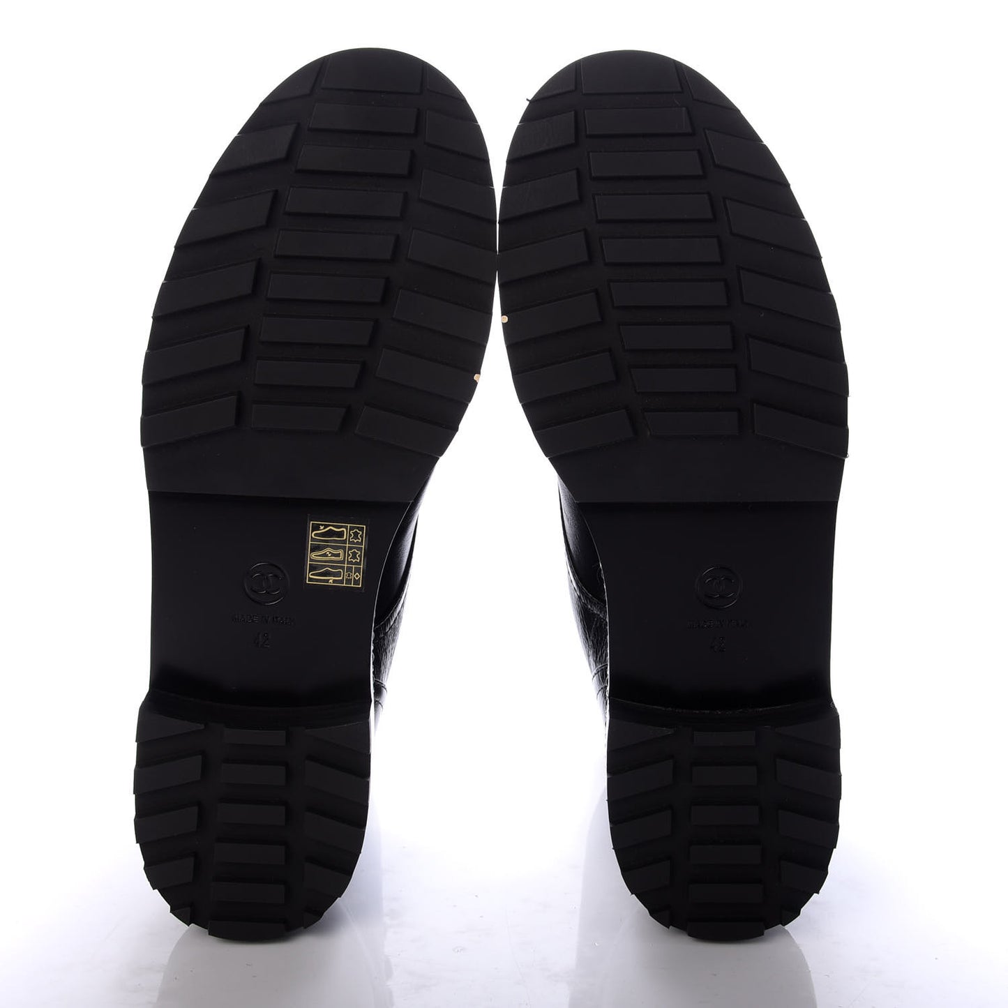 Crackled Calfskin Velvet Pearl Combat Short Boots 42 Black