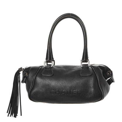 Chanel Calfskin Small Tassel Satchel Black 1 of 7