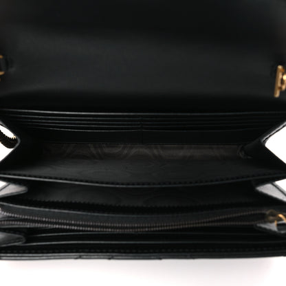 Gucci Calfskin Matelasse GG Marmont Chain Wallet Black 6 of 11