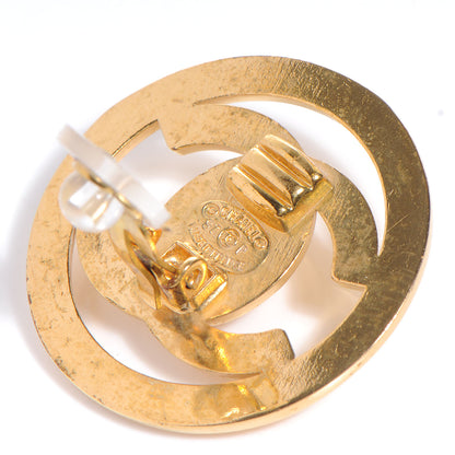 Chanel CC Turnlock Large Clip On Earrings Gold 5 of 5
