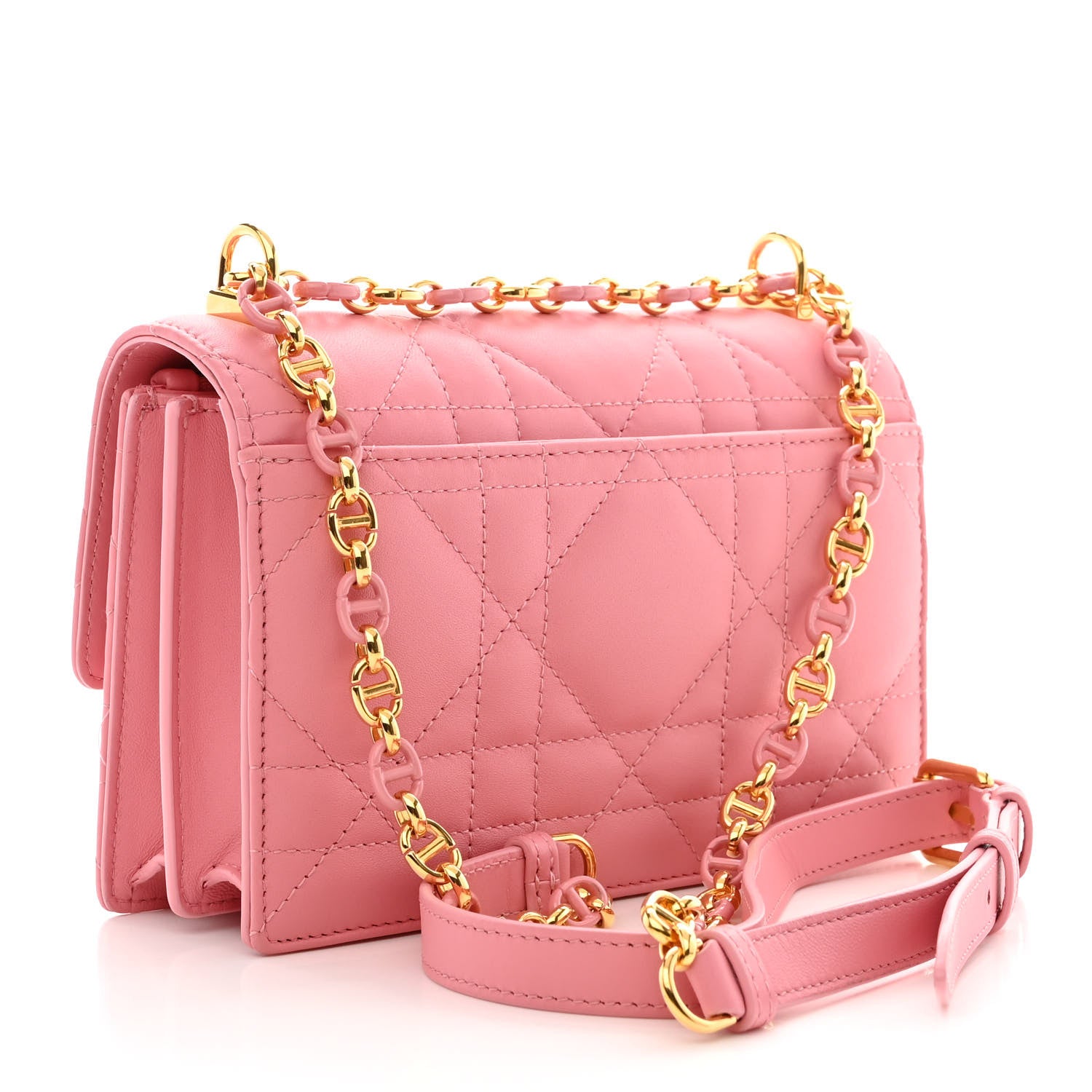 Christian Dior Lambskin Macrocannage Mini Miss Caro Bag Pink