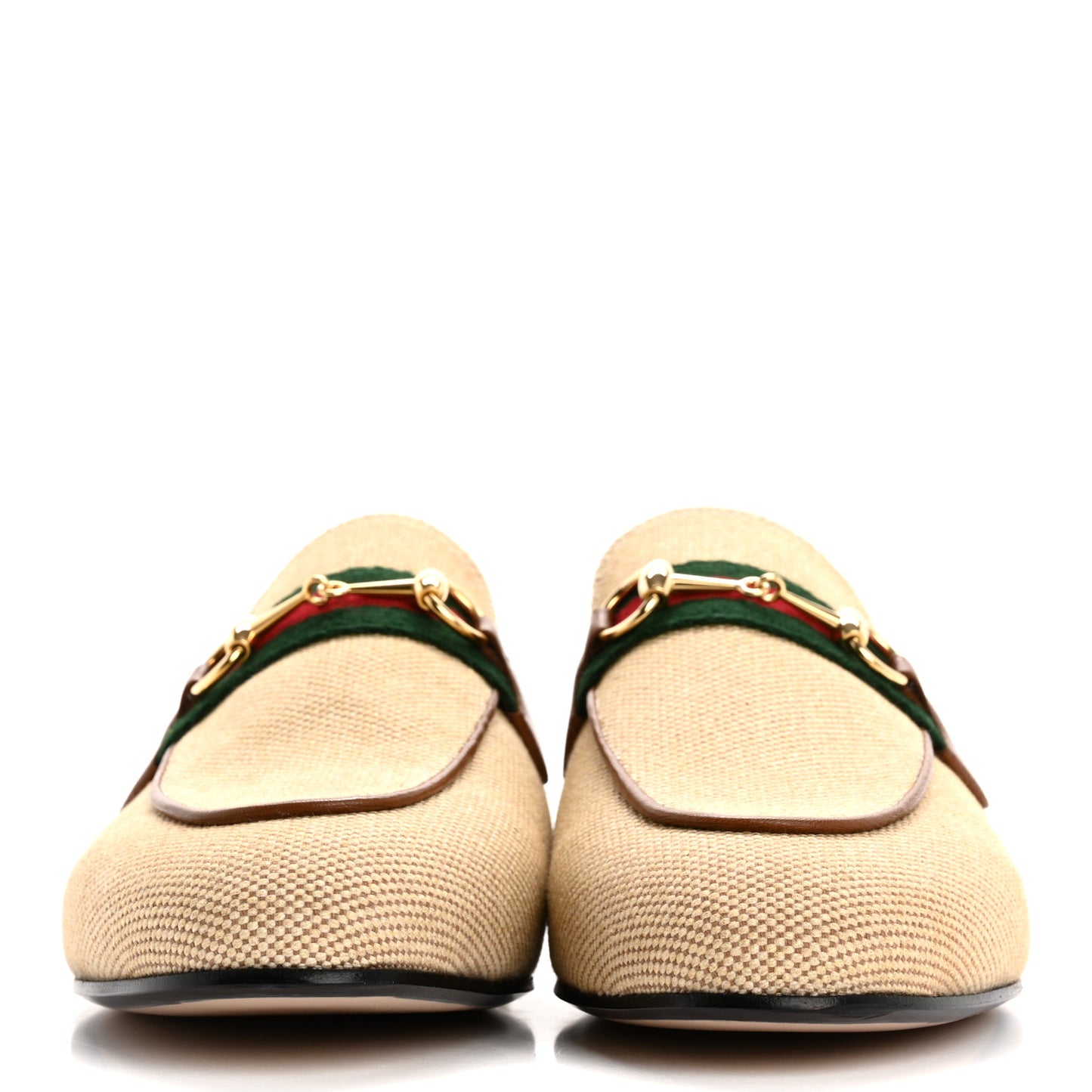 Canvas Vintage Charlotte Web Princetown Slippers 38 Sand Cuir