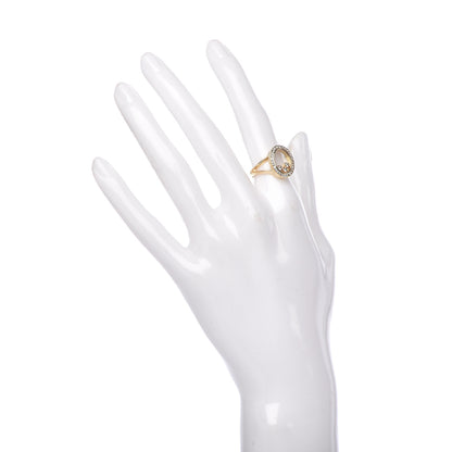 Chopard 18K Yellow Gold Diamond 3 Happy Diamonds Oval Ring 50 5.5 2 of 6
