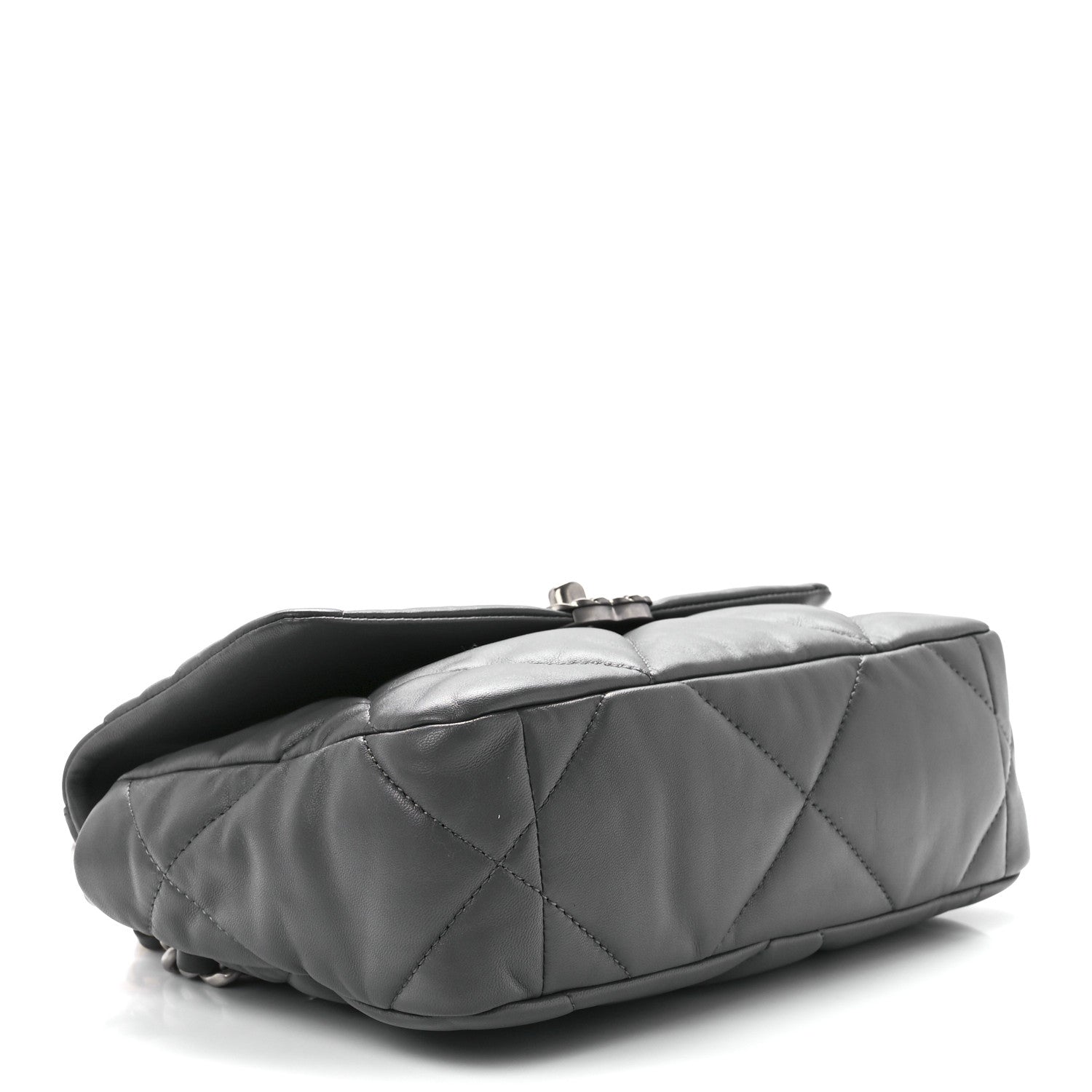 Chanel Lambskin Quilted Medium Chanel 19 Flap Dark Grey 3 of 10