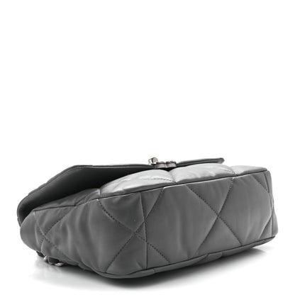 Chanel Lambskin Quilted Medium Chanel 19 Flap Dark Grey 3 of 10