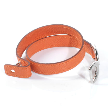 Hermes Epsom Baby Pavane Double Tour Bracelet Small Crevette 4 of 7