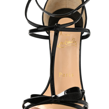 Christian Louboutin Patent Blakissima 100 T-Strap Sandals 36 Black 7 of 7