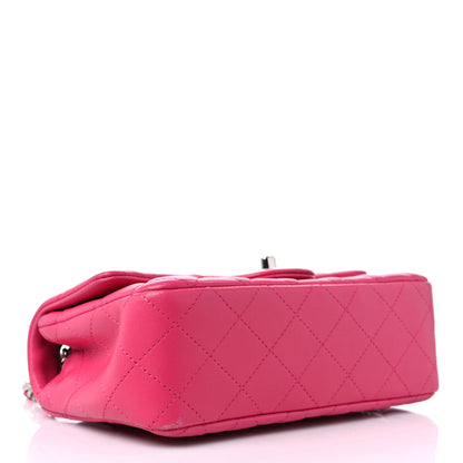 Chanel Lambskin Quilted Mini Rectangular Flap Fuchsia 4 of 14