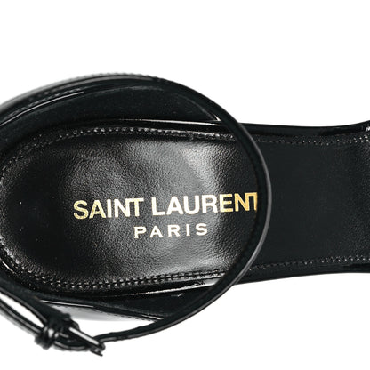 Saint Laurent Patent Calfskin Opyum 85 Sandals 38.5 Black 8 of 10