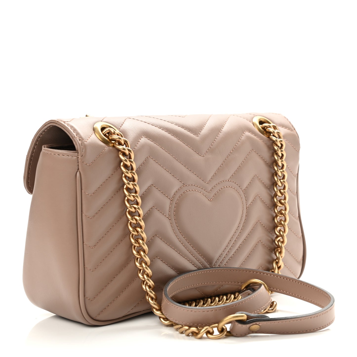 Calfskin Matelasse Small GG Marmont Shoulder Bag Porcelain Rose