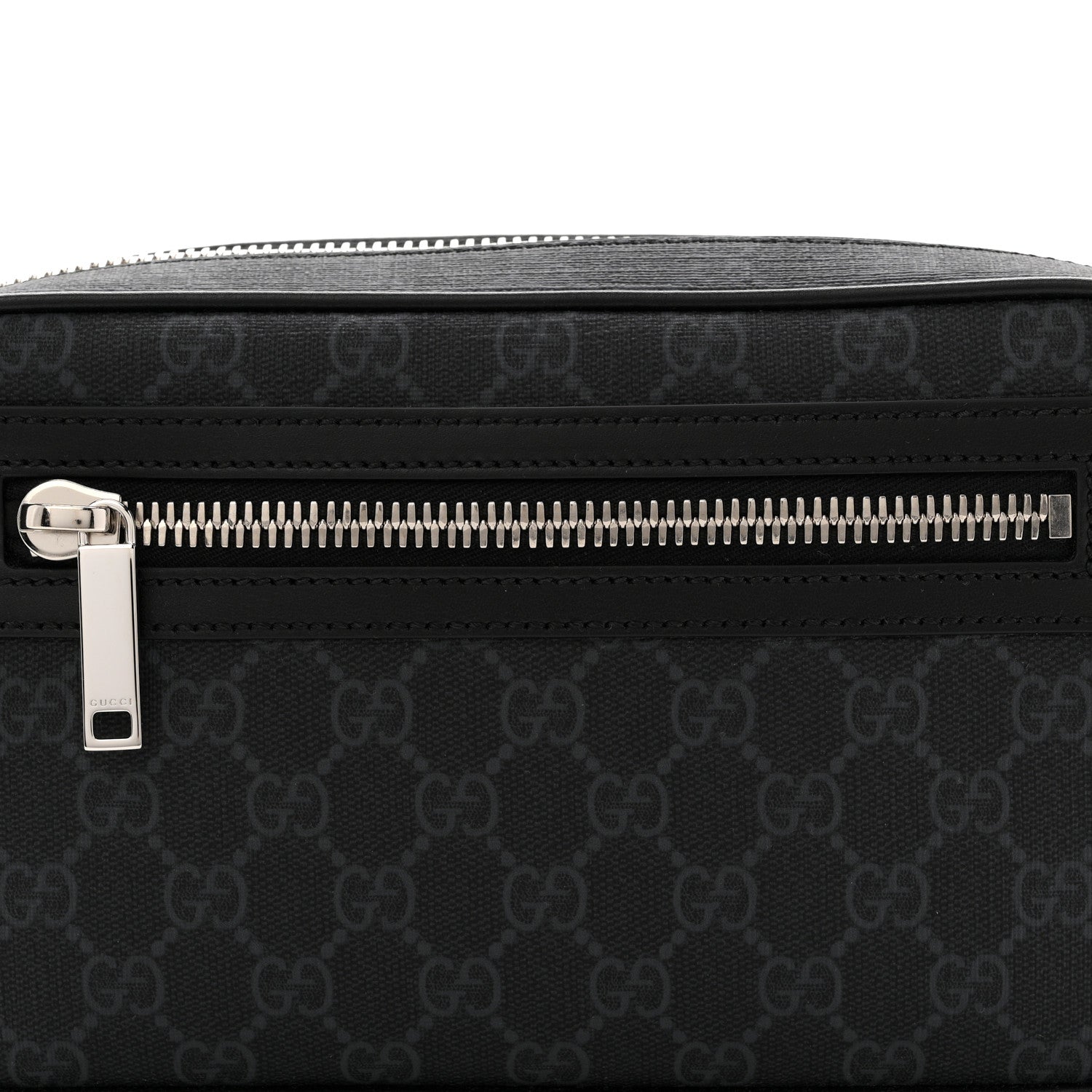Gucci Soft GG Supreme Monogram Web Belt Bag Black Grey 8 of 10