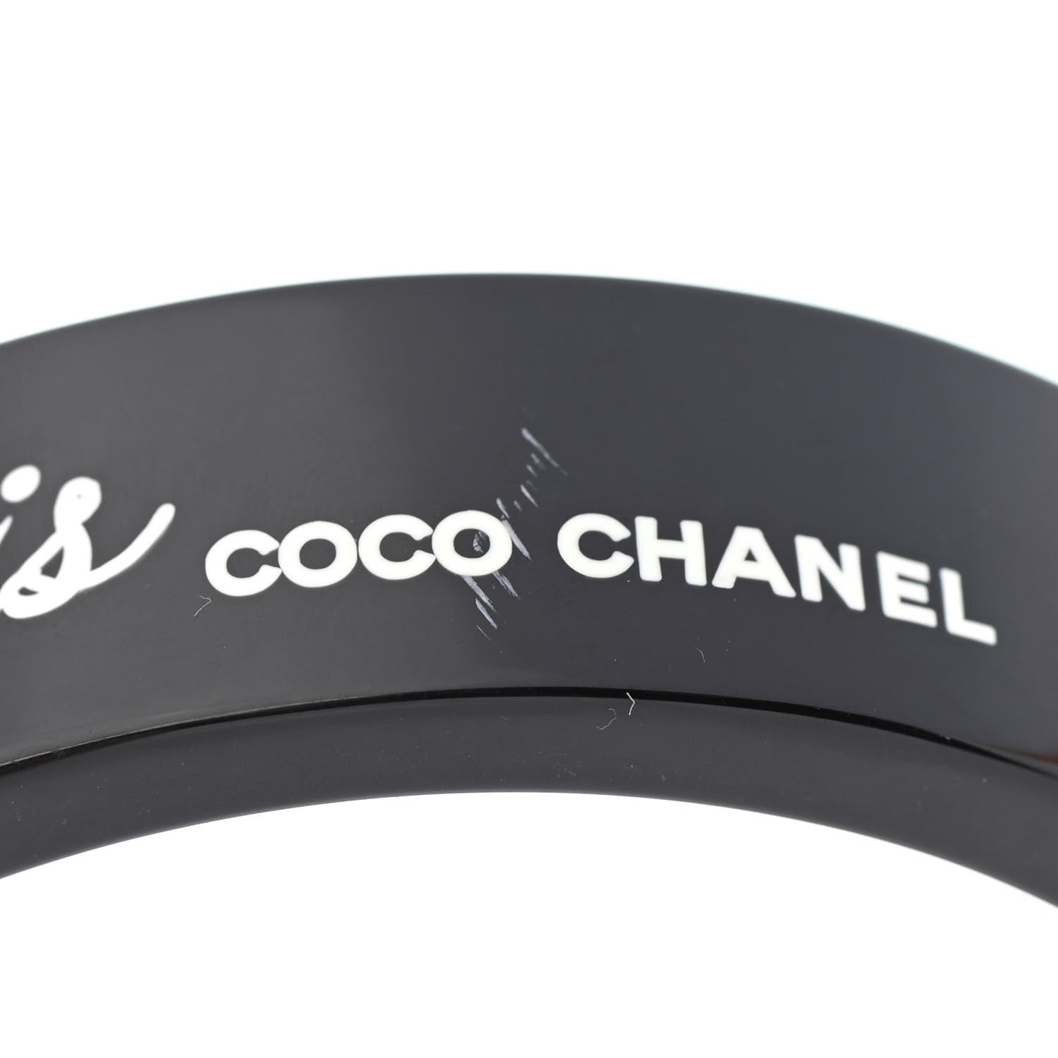 Chanel Resin La Mode Se Demode Bangle Bracelet Black 4 of 4