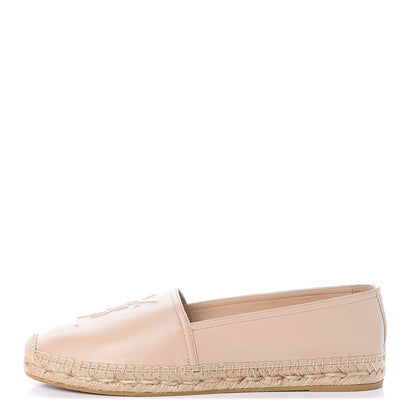 Saint Laurent Lambskin Monogram Espadrilles 40 Nude 1 of 7