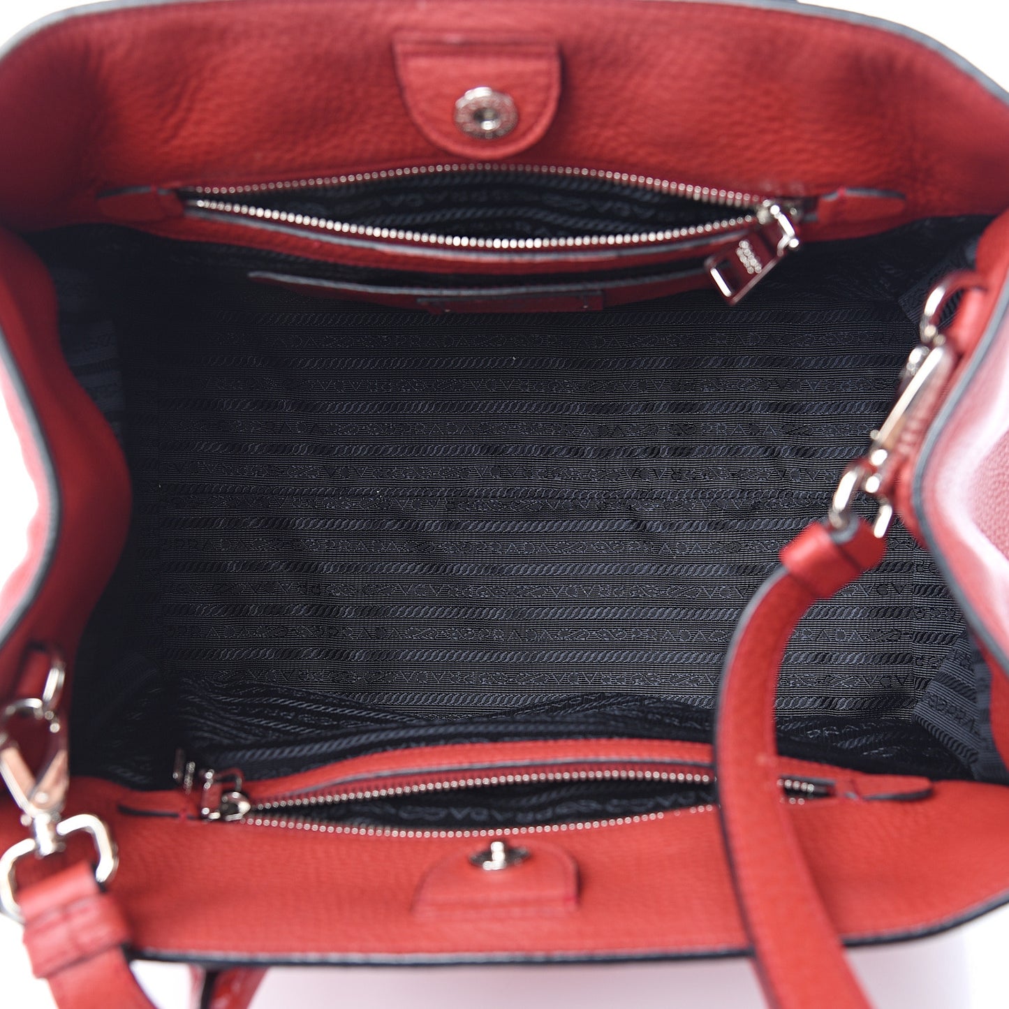 Vitello Daino Shopping Tote Rosso