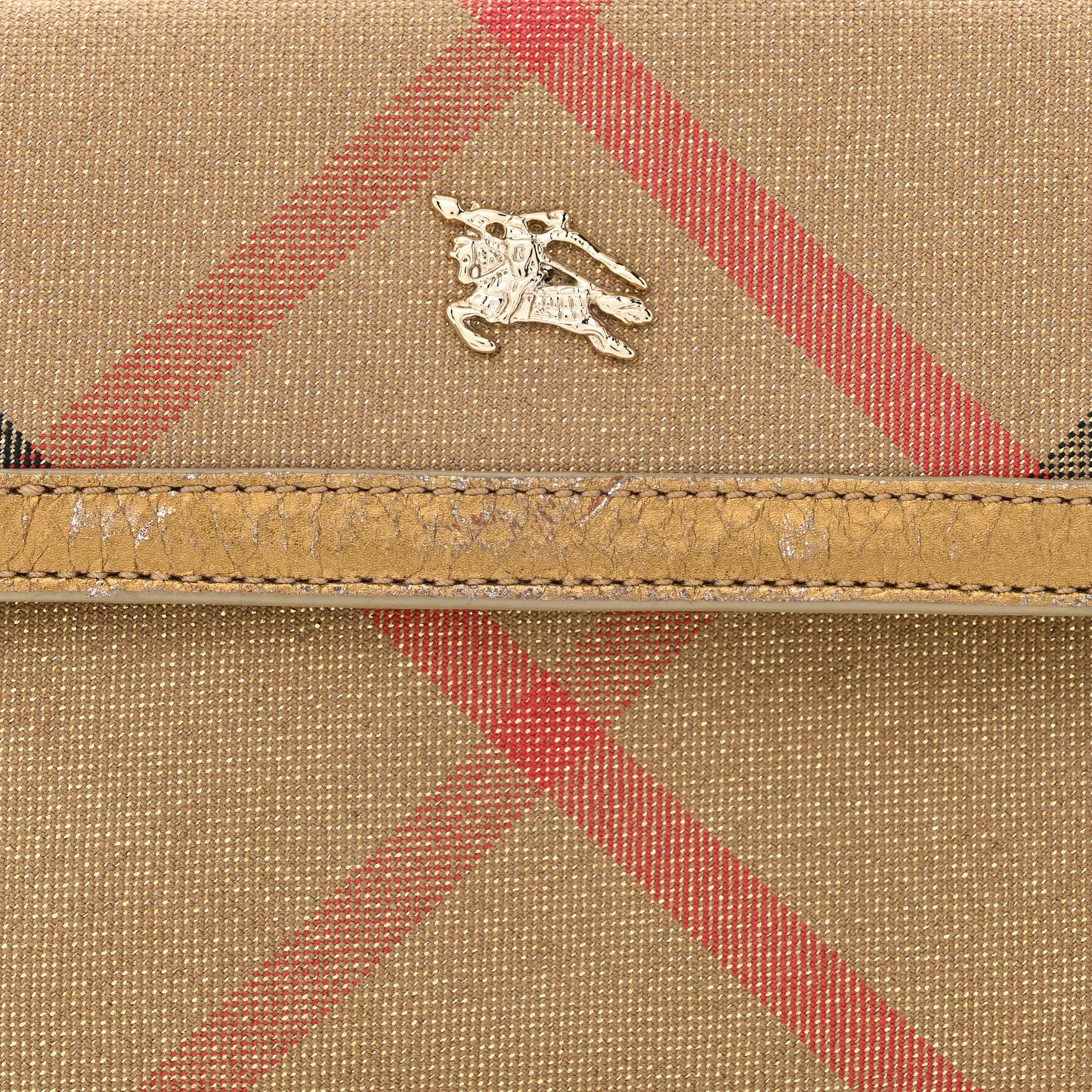 Metallic Calfskin Shoulder Bag Gold