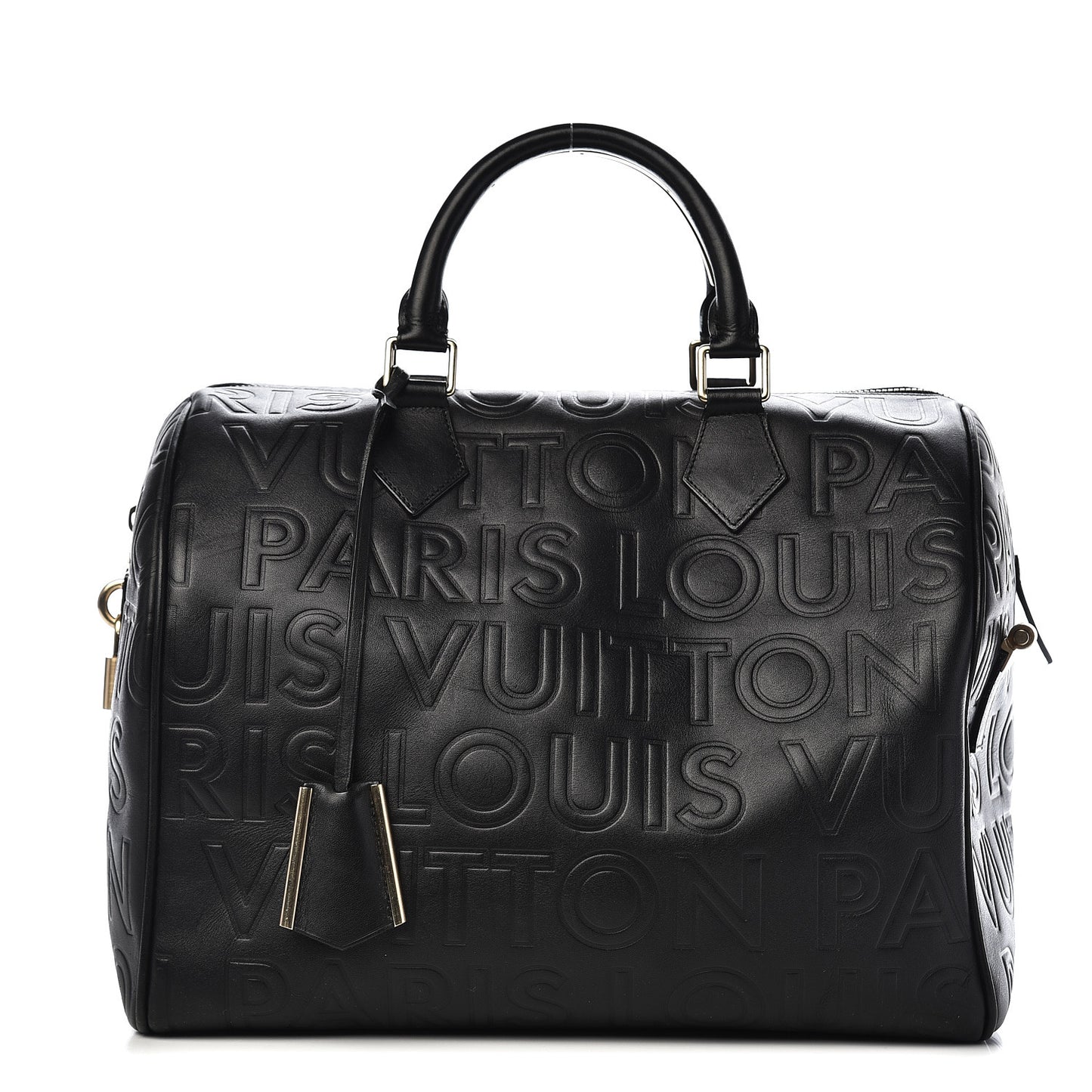 Calfskin Embossed Speedy Cube 30 Black