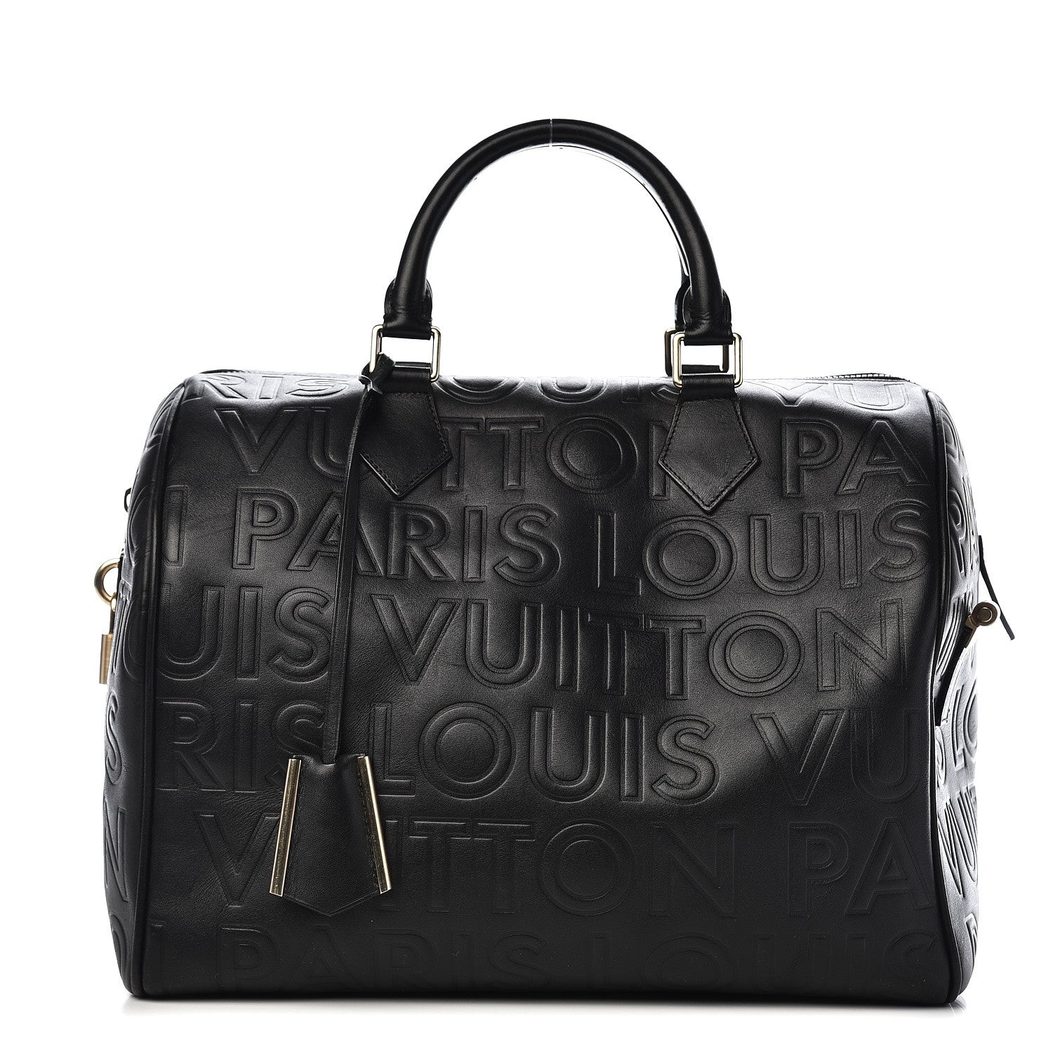 Louis Vuitton Calfskin Embossed Speedy Cube 30 Black 1 of 11