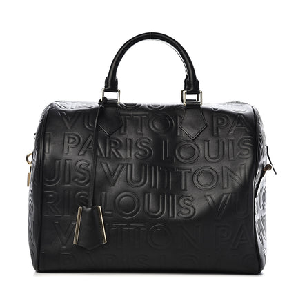 Louis Vuitton Calfskin Embossed Speedy Cube 30 Black 1 of 11