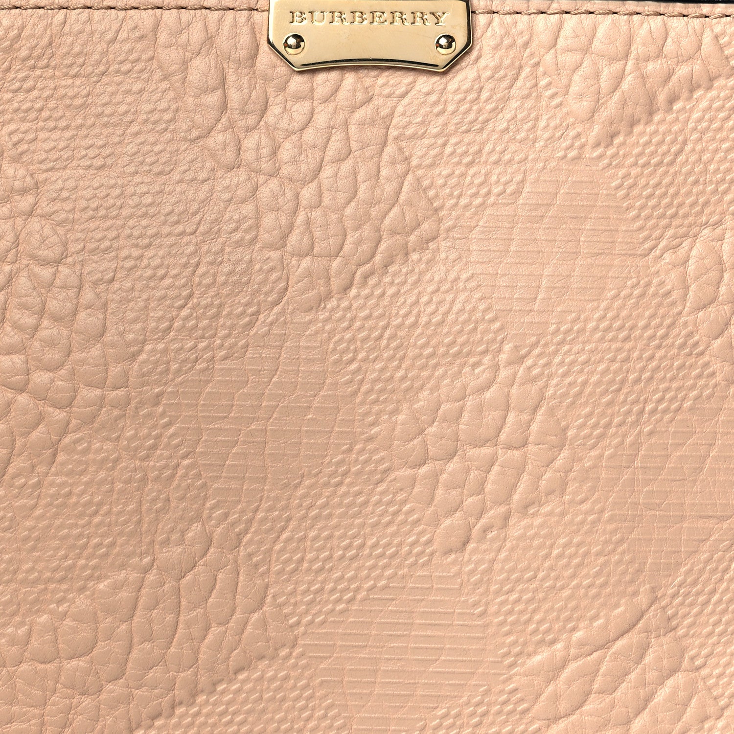 Burberry Signature Grain Calfskin Check Embossed Peyton Crossbody Clutch Bag Apricot 9 of 11