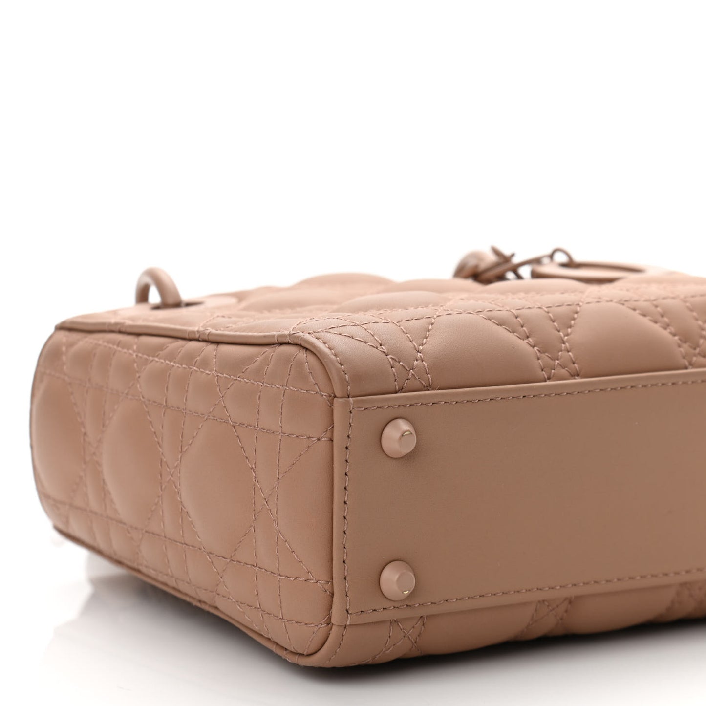 Ultra Matte Calfskin Cannage Mini Lady Dior Light Beige