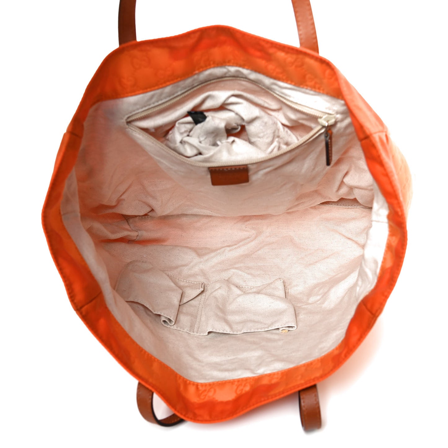 Nylon Monogram Medium Tote Orange
