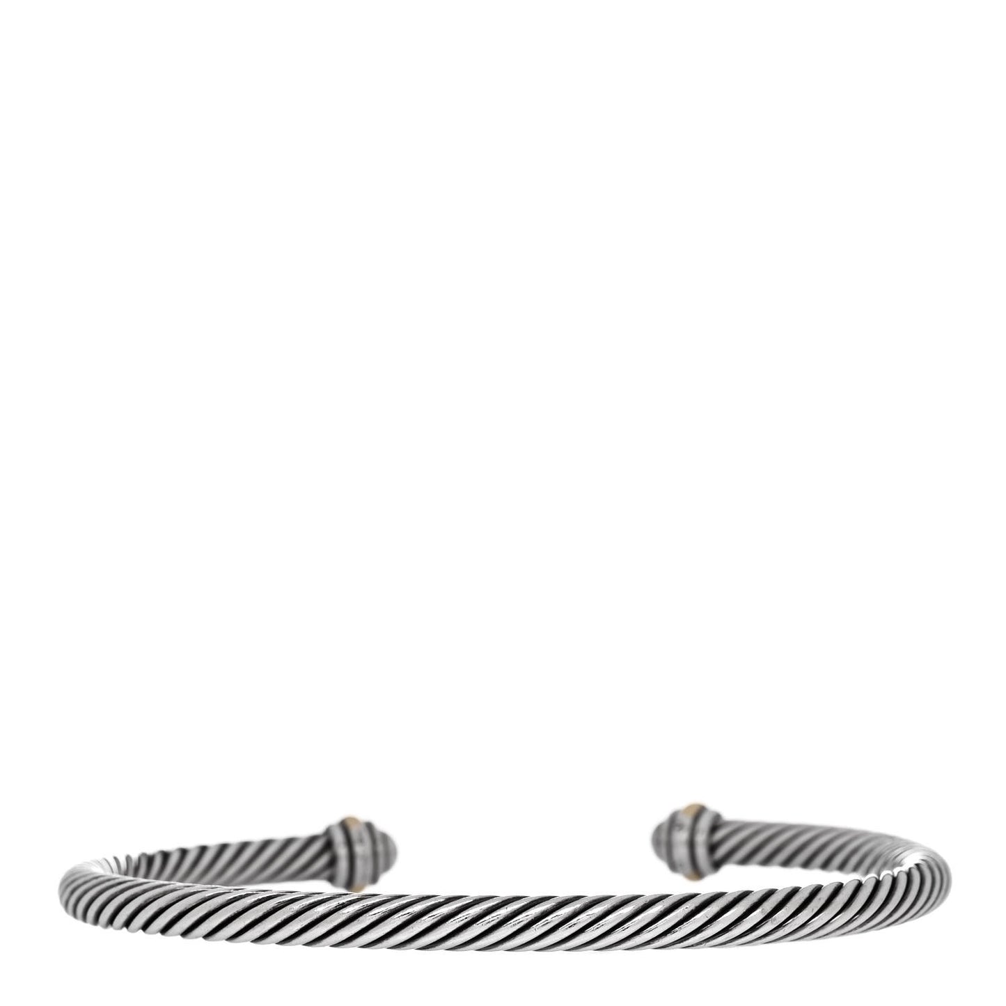 Sterling Silver 18K Yellow Gold 4mm Cable Classics Bracelet