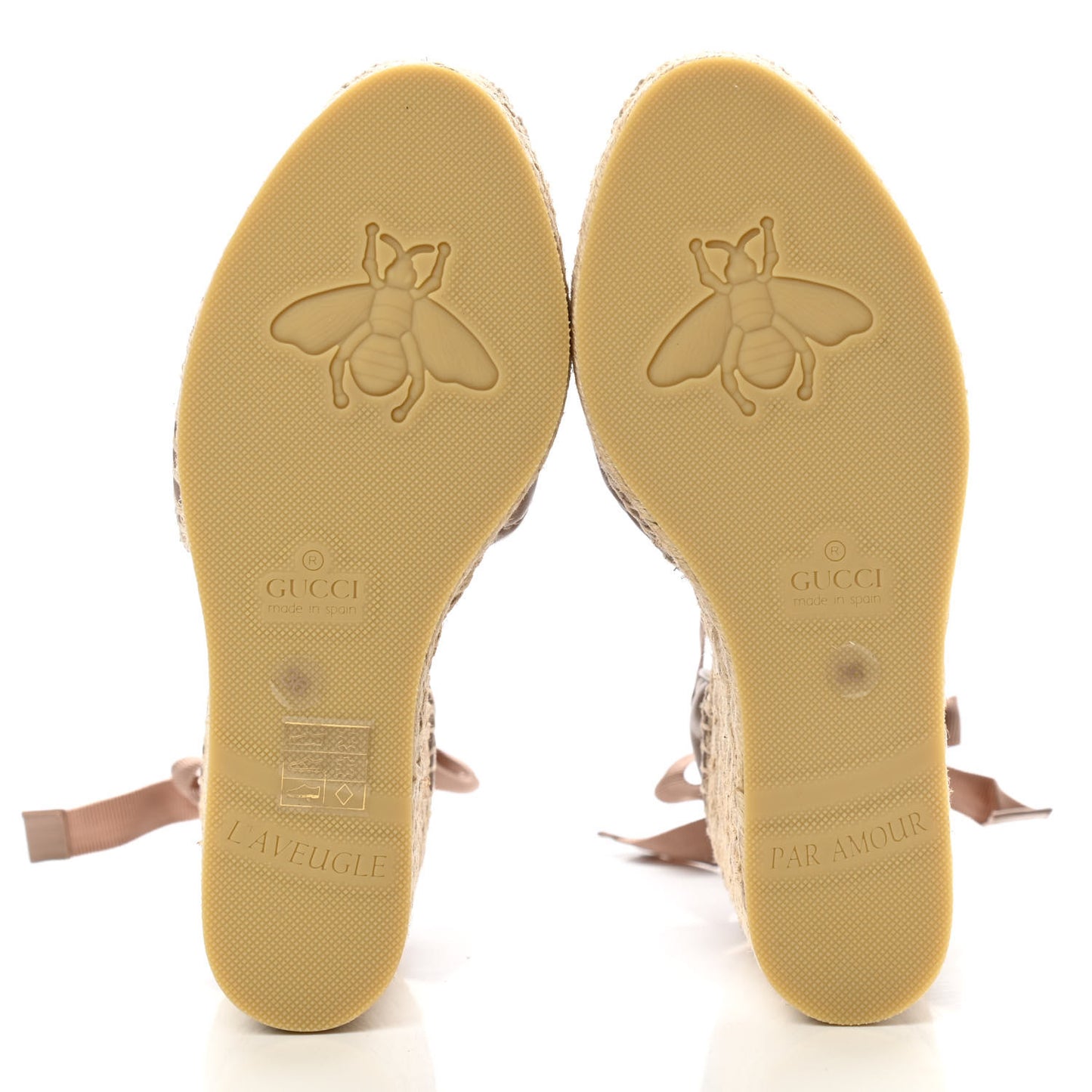 Nappa Matelasse GG Marmont Ankle Wrap Platform 35/120mm Espadrille Wedges 36 Porcelain Rose