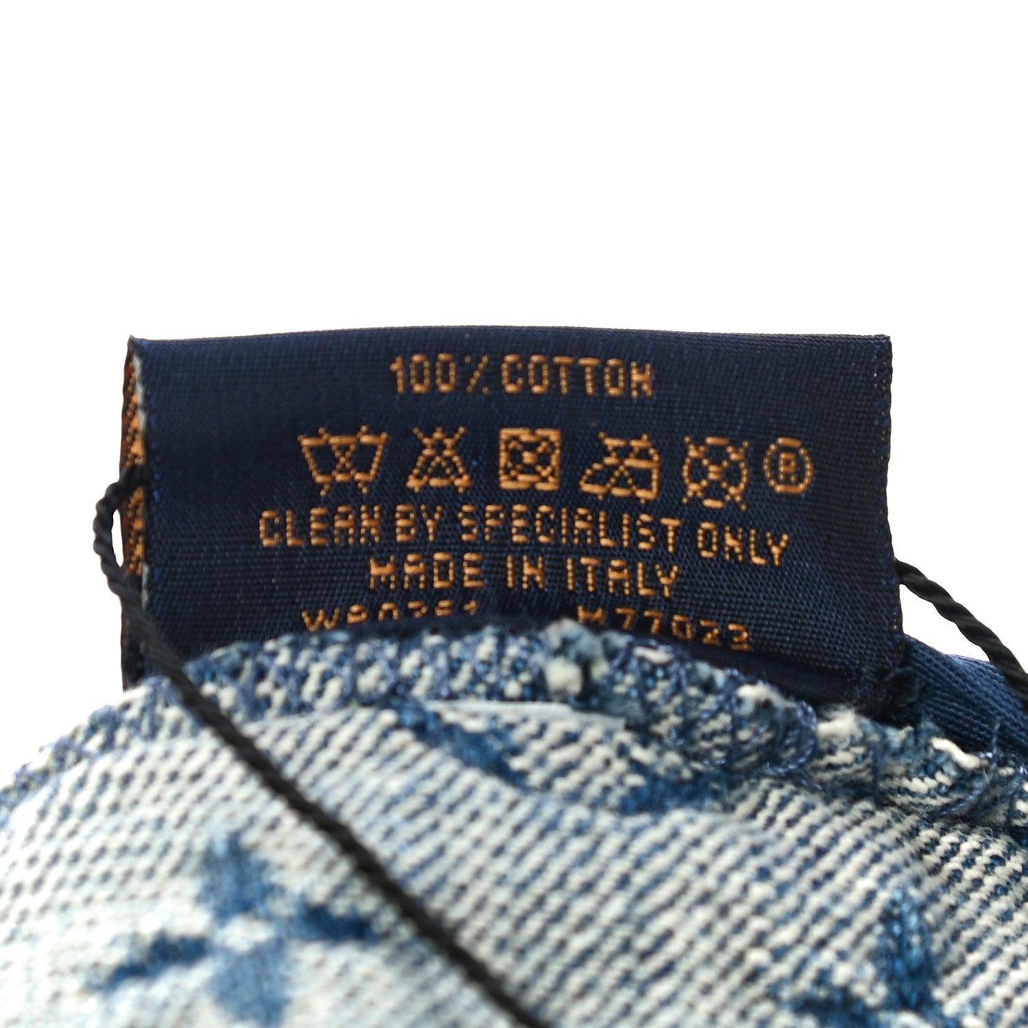 Louis Vuitton Monogram Denim Fringe Bob Bucket Hat M Blue 7 of 7
