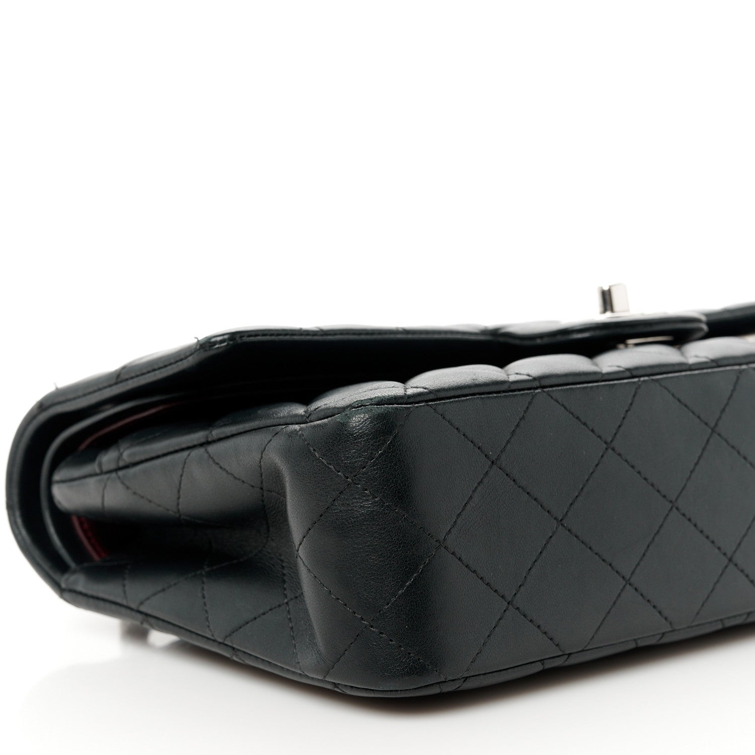 Chanel Lambskin Quilted Medium Double Flap Black 10 of 12