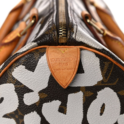 Louis Vuitton Monogram Graffiti Speedy 30 Silver 7 of 29