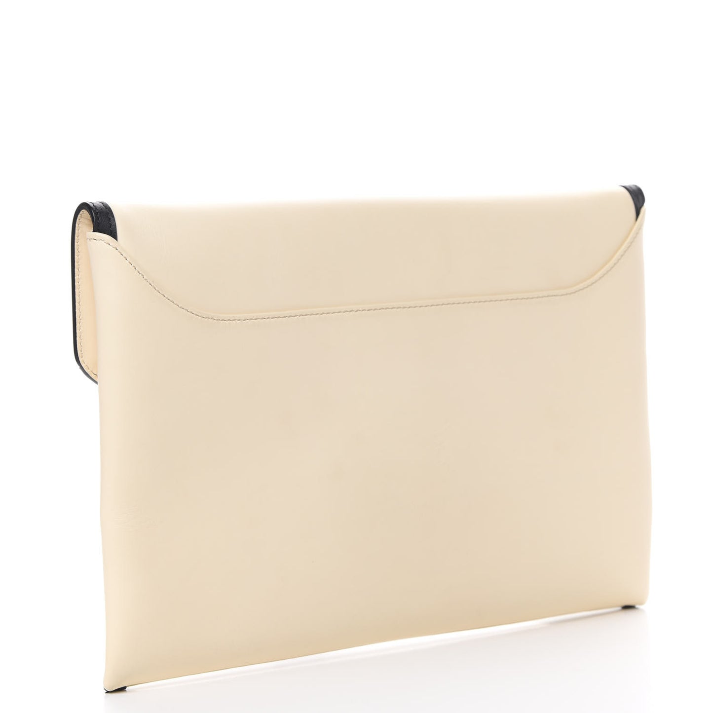 Smooth Calfskin Antigona Envelope Clutch Nude Black