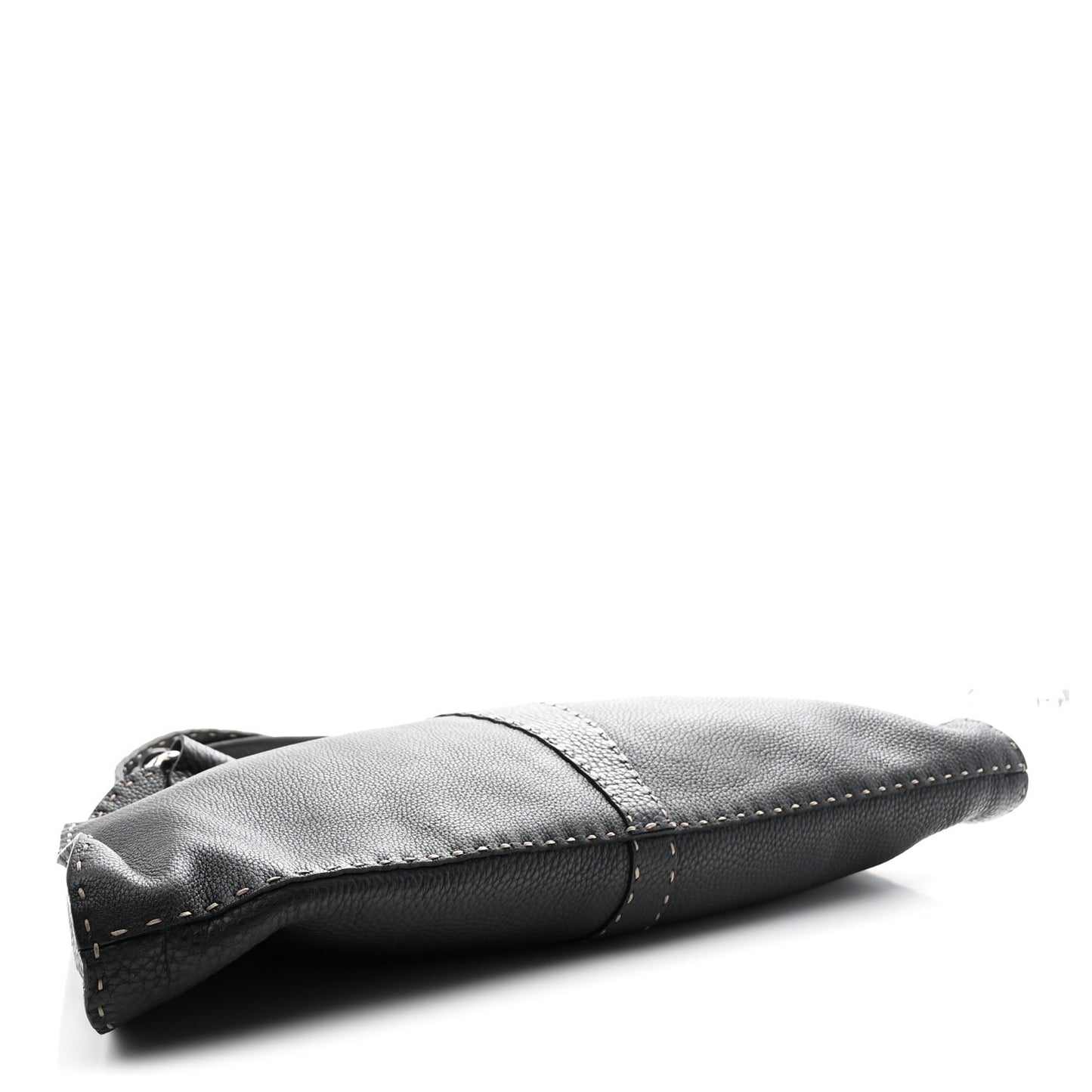 Calfskin Romano Selleria Diablo Large Shopper Black