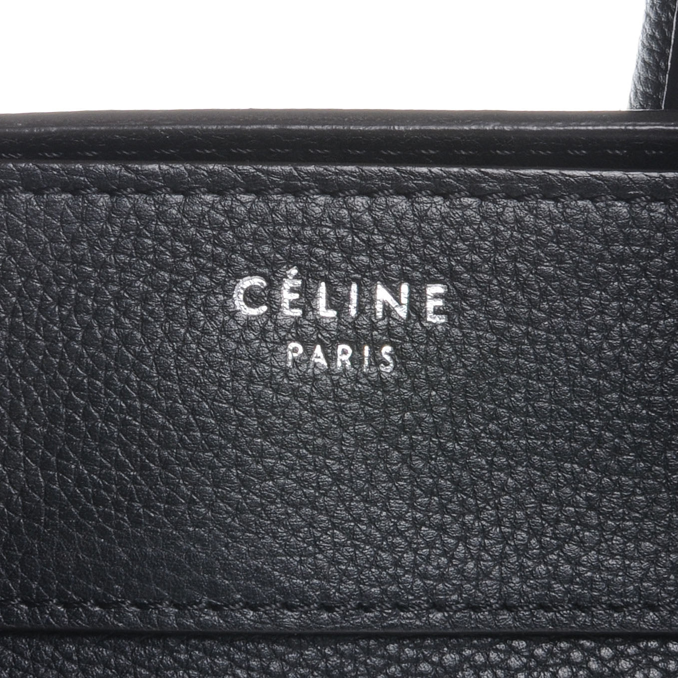 Celine Drummed Mini Luggage Black 6 of 9