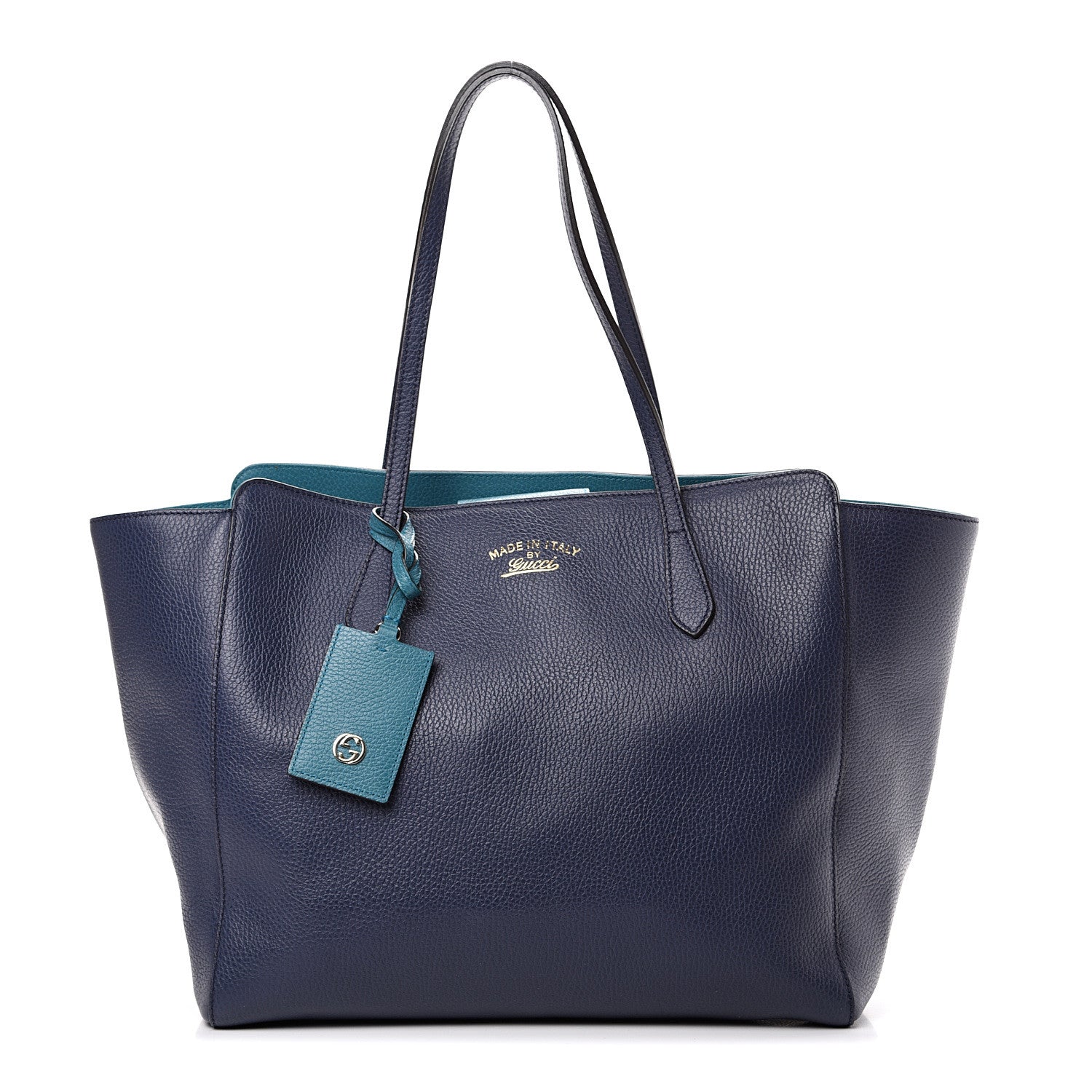 Gucci Dollar Calfskin Medium Swing Tote Marine Deep Cobalt 1 of 8