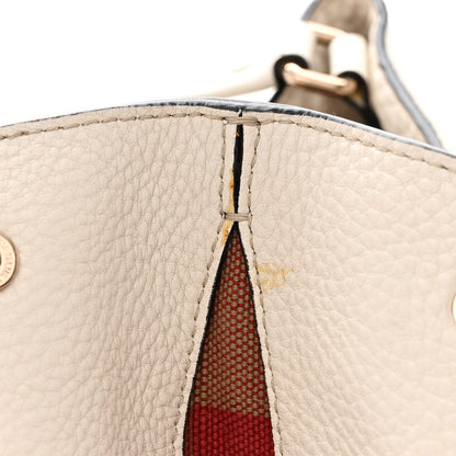 Burberry Grainy Calfskin House Check Medium Maidstone White 14 of 14