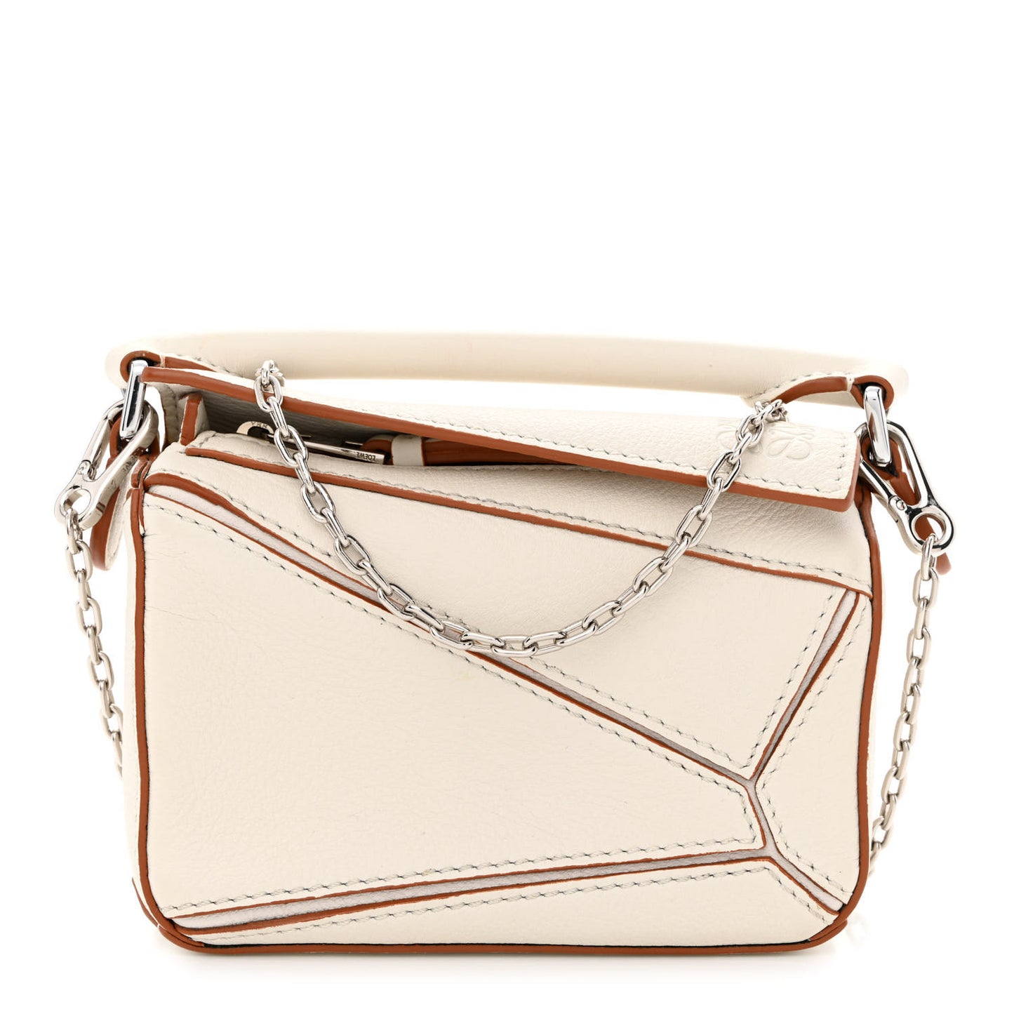 Calfskin Nano Puzzle Bag White