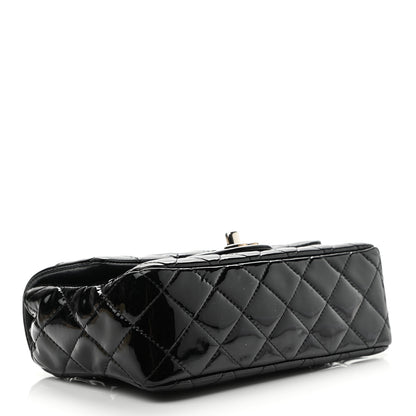 Chanel Patent Calfskin Quilted Mini Rectangular Flap Black 4 of 10