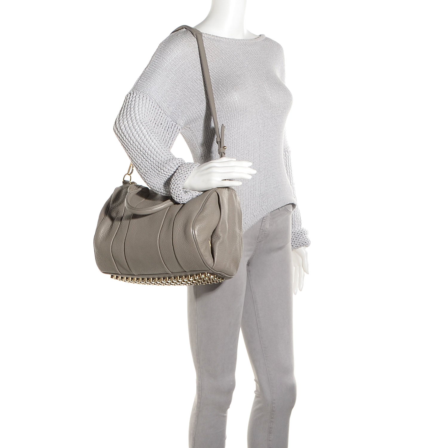 Alexander McQueen ALEXANDER WANG Pebbled Lambskin Rocco Oyster 2 of 7