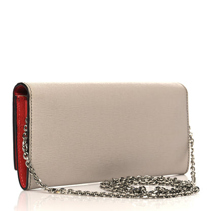 Fendi Vitello Elite Monster Eyes Studded Continental Wallet On Chain Carbone White Multicolor 2 of 6