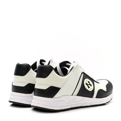 Gucci Calfskin Womens Interlocking G Sneakers 35.5 Black White 4 of 11
