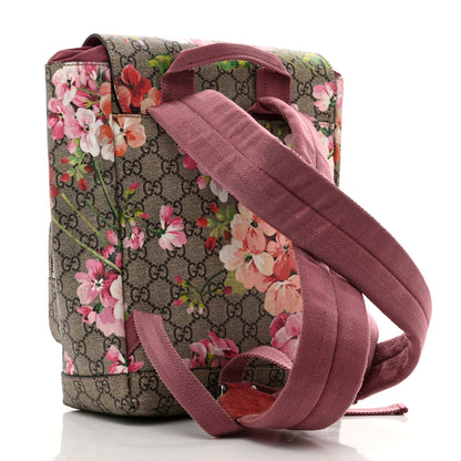 Gucci GG Supreme Monogram Blooms Small Single Buckle Backpack Beige Multicolor Dry Rose 3 of 12